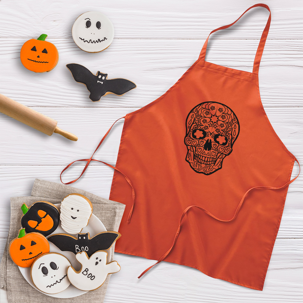 100% Polyester Aprons for Women & Men Skull Style B Halloween Housewarming Gifts - Picture 4 of 8