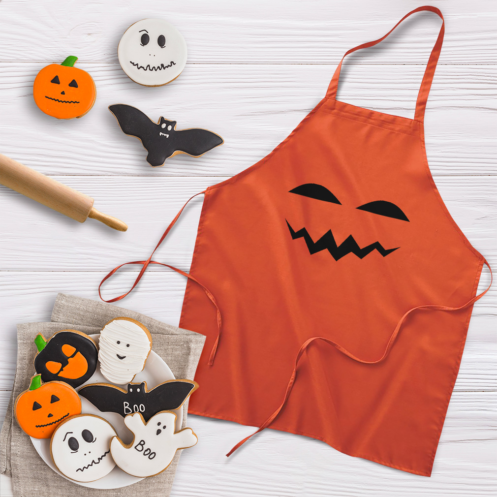 Aprons for Women & Men Evil Pumpkin Face Twin Halloween Housewarming Gifts - Picture 4 of 8